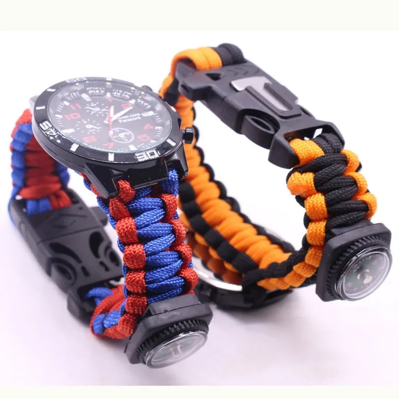 Outdoor Adventure Watches - Многофункциональные уличные часы, плетеный браслет из