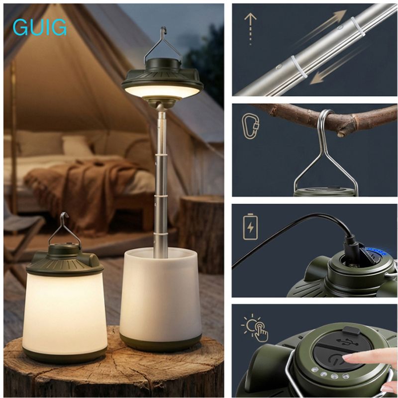 Outdoor Adventure Ni - Новый телескопический RGB-фонарь для кемпинга, перезаряжаемый