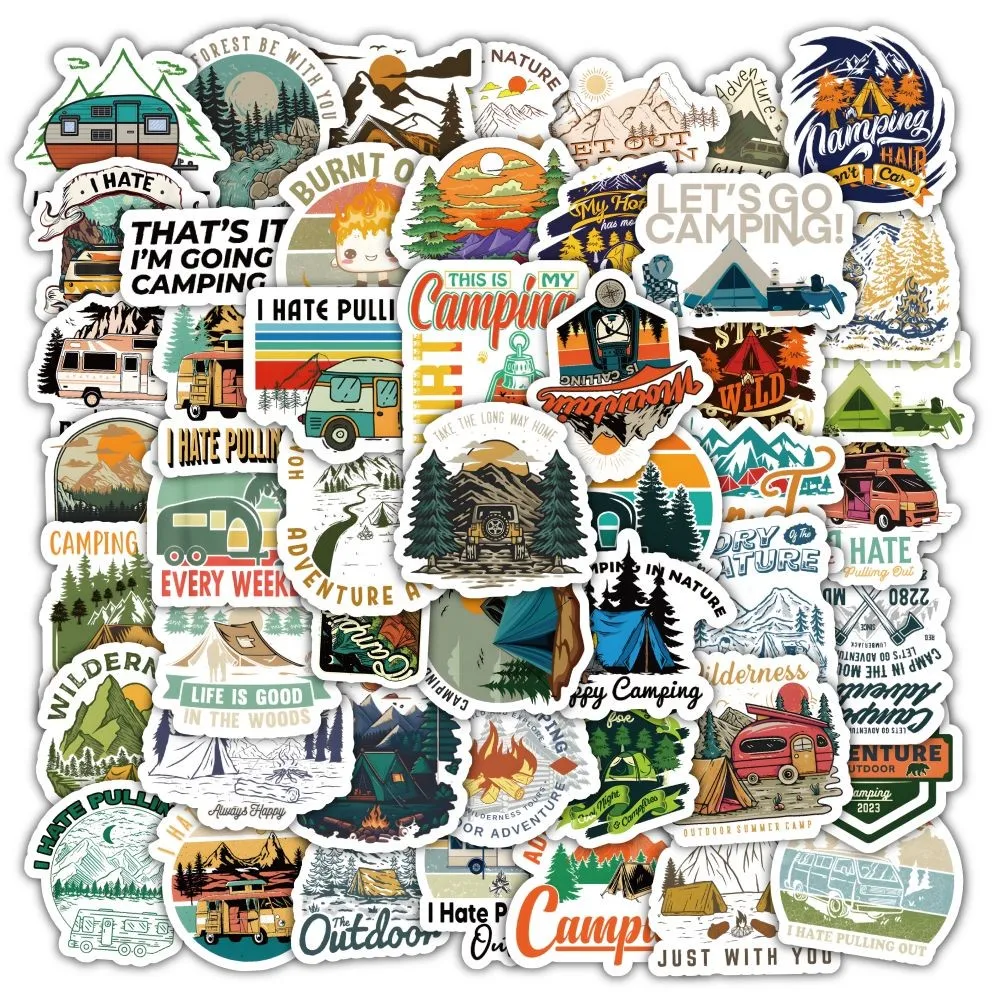 Outdoor Adventure Stores - Набор наклеек в стиле кемпинга на