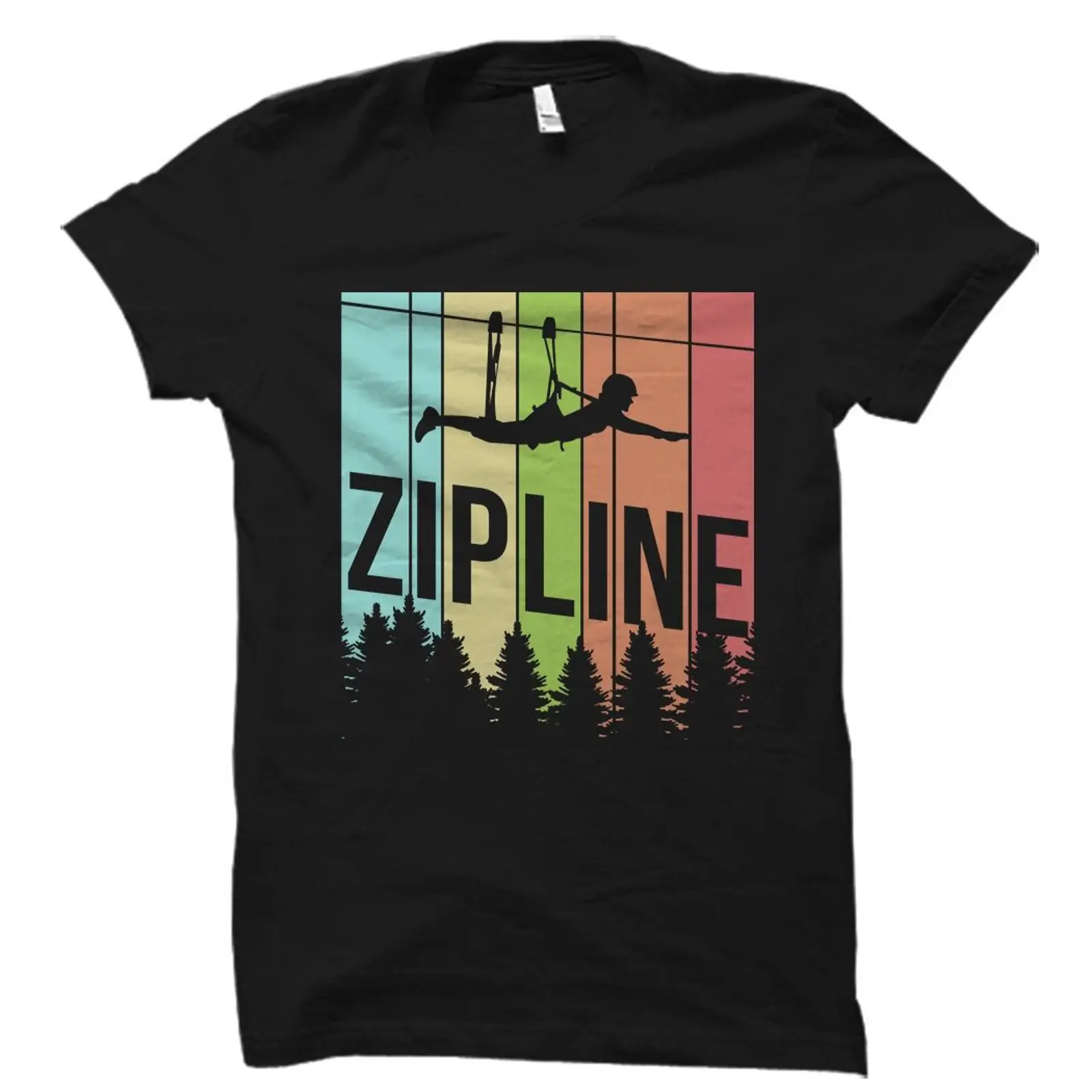 Outdoor Adventure Zipline - Винтажная ретро-футболка 