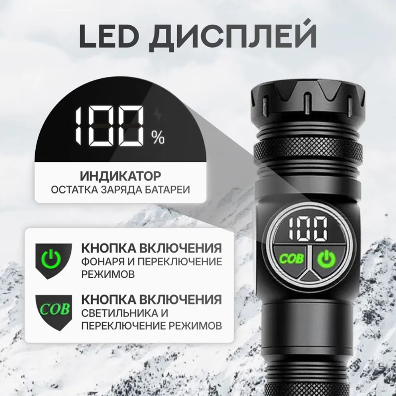 Фонарь с аккумулятором USB-C,  – обзор и цена Outdoor Adventure Inc
